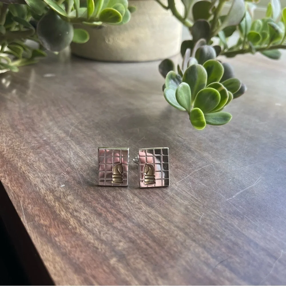 Vintage SWANK Men’s Silver Tone Cuff Links